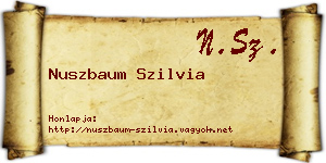 Nuszbaum Szilvia névjegykártya